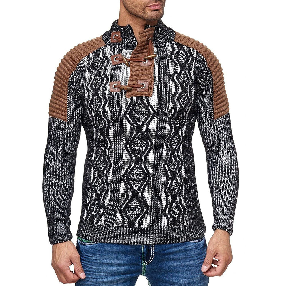 Fashion Personality Men's Knitted Turtleneck Sweater