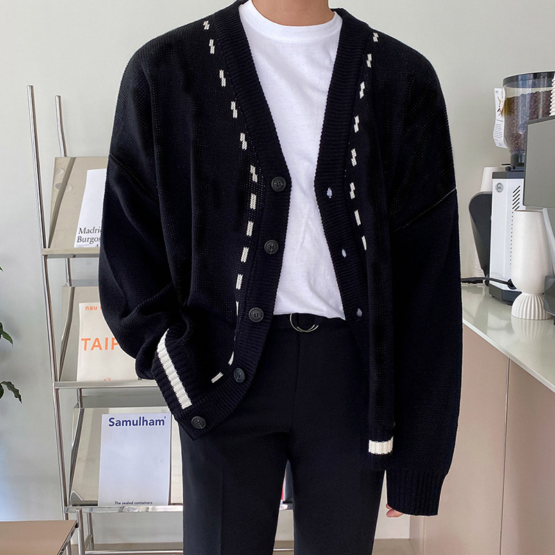 Loose And Handsome Knit Sweater Korean Style Trendy Couple Sweater