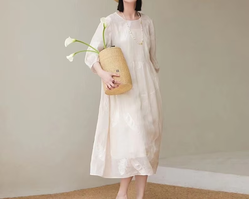 womens-fashion-personality-linen-dress