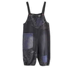 Women's Real Denim Stitching Overalls - View 1