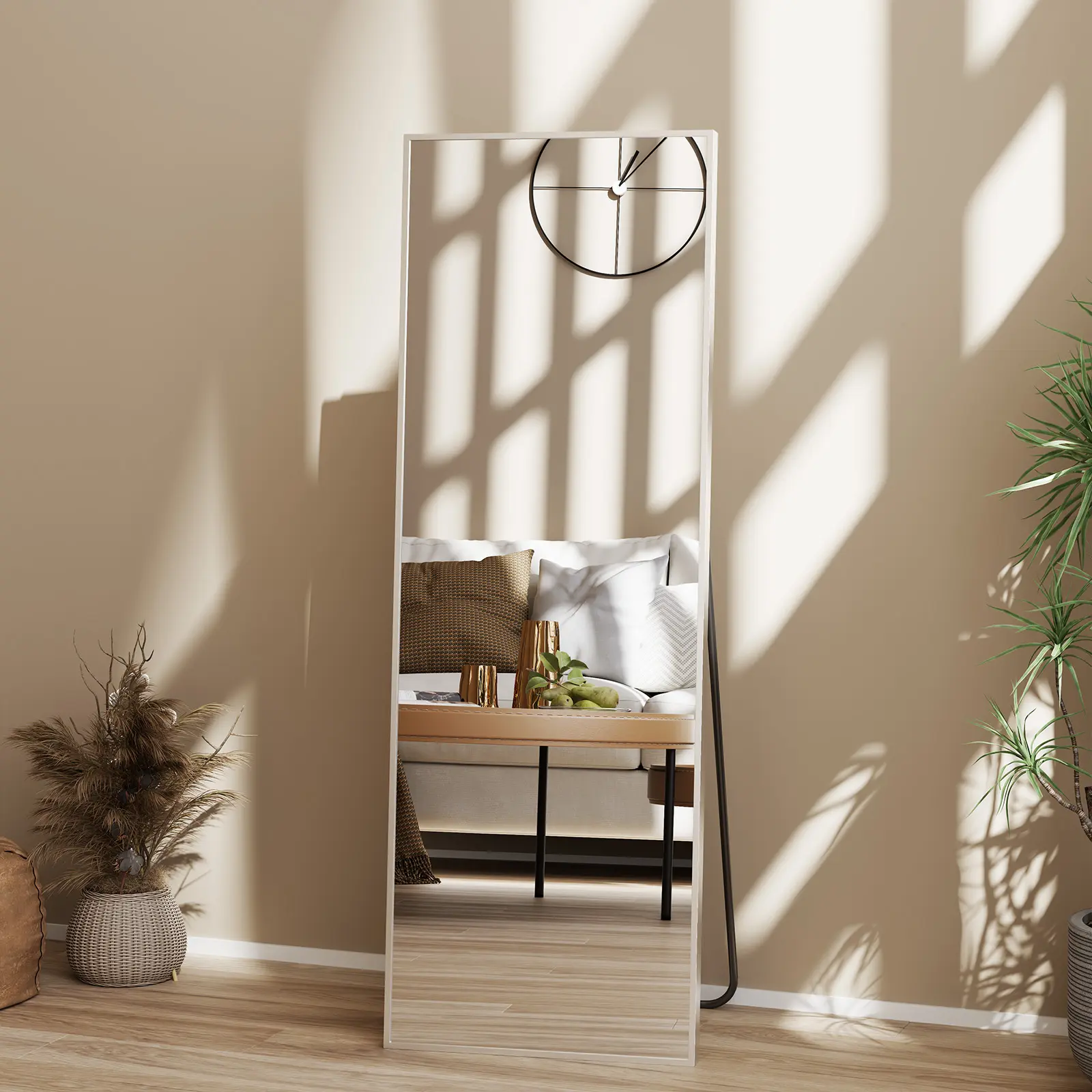 Rectangle Full Body Mirror, Length Standing Hanging