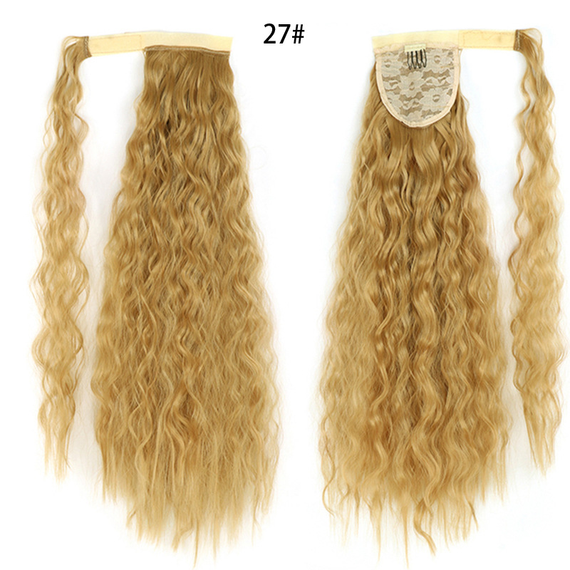 Ponytail Wig Water Wave Velcro Banding Chemical Fiber High Temperature Silk — foto 20