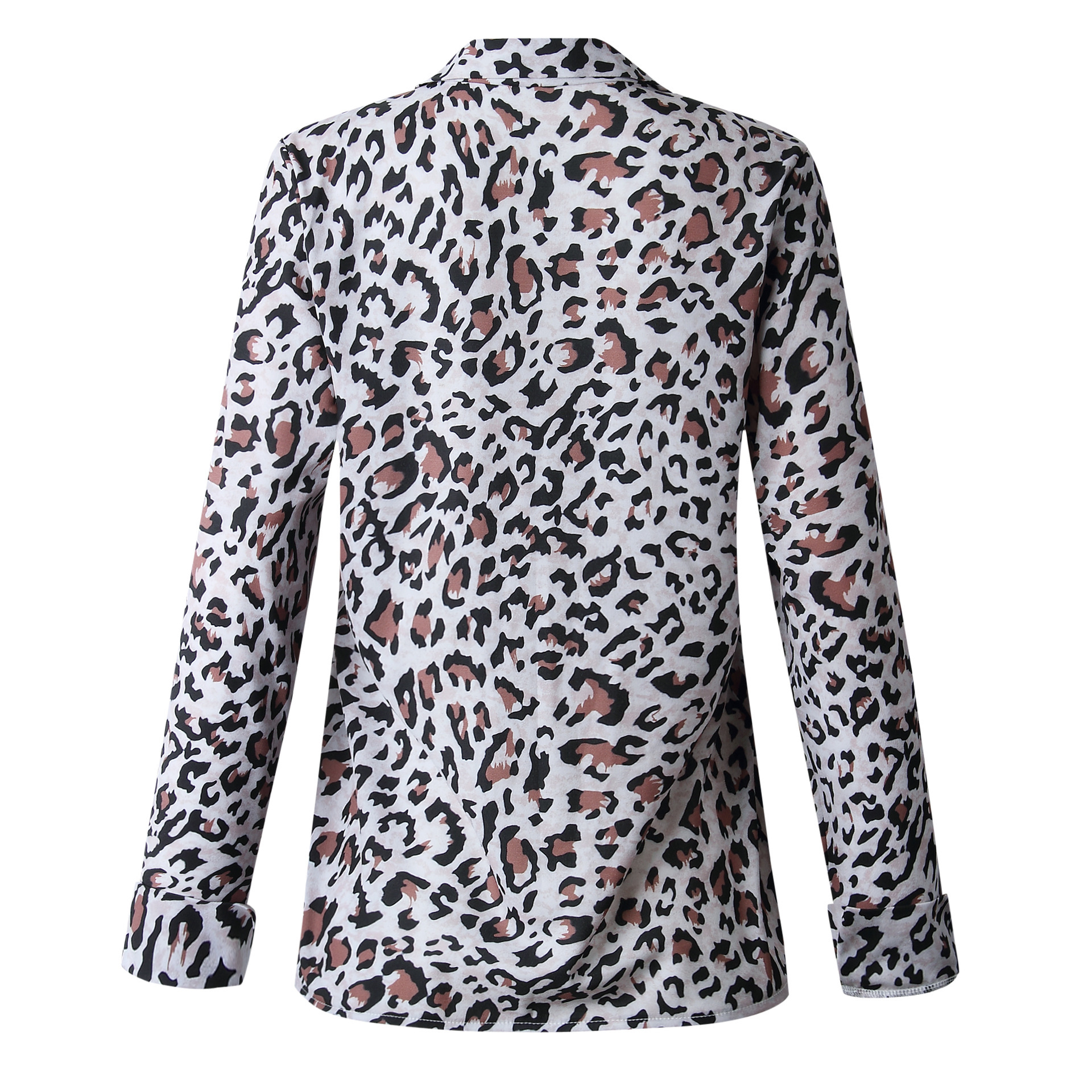 Title 3, Ladies Fashion Leopard Print Button Long Sleeve...