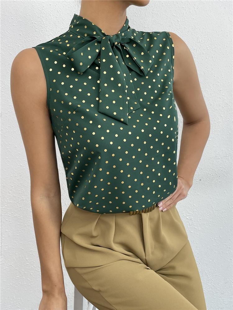 Title 3, New Amazon Hottie Bow Tie Dot Top Shirt