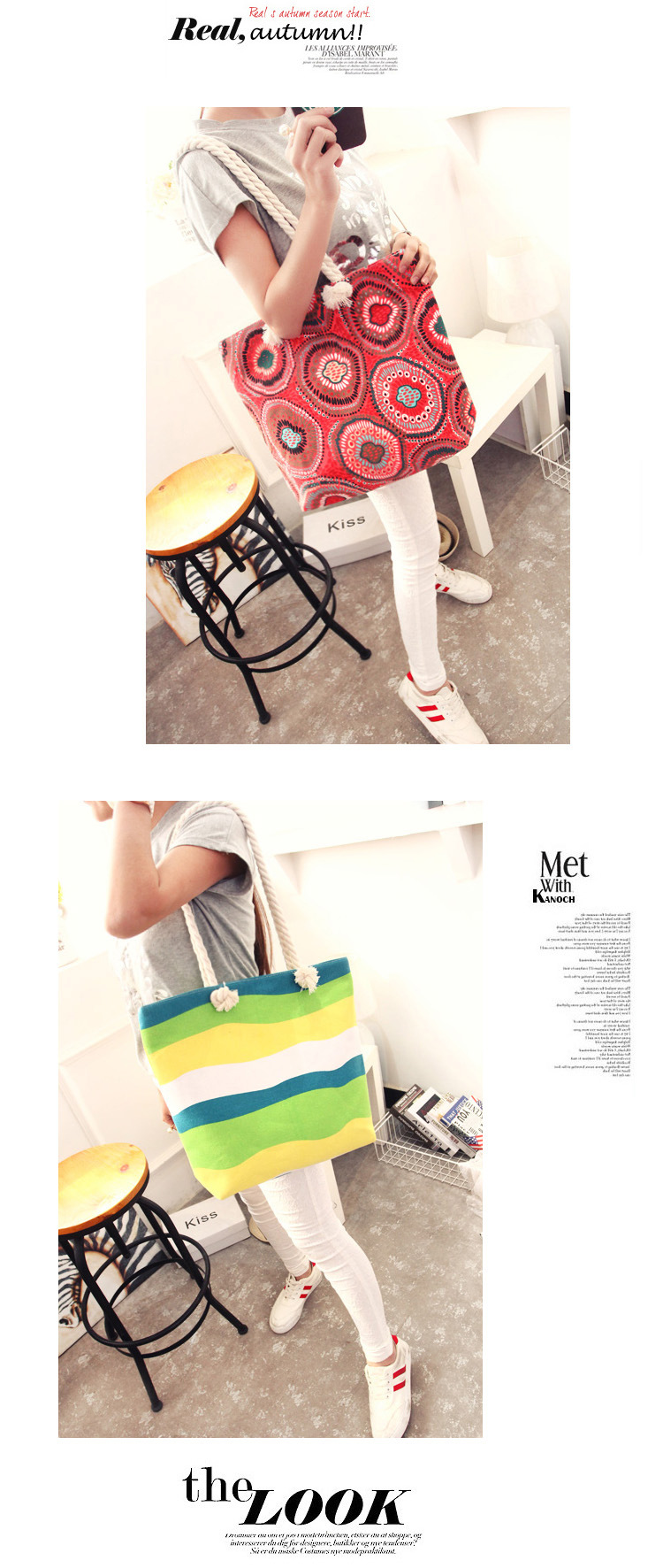 Title 2, Grote Casual Canvas Tote Bag Ruime Draagtas voo...