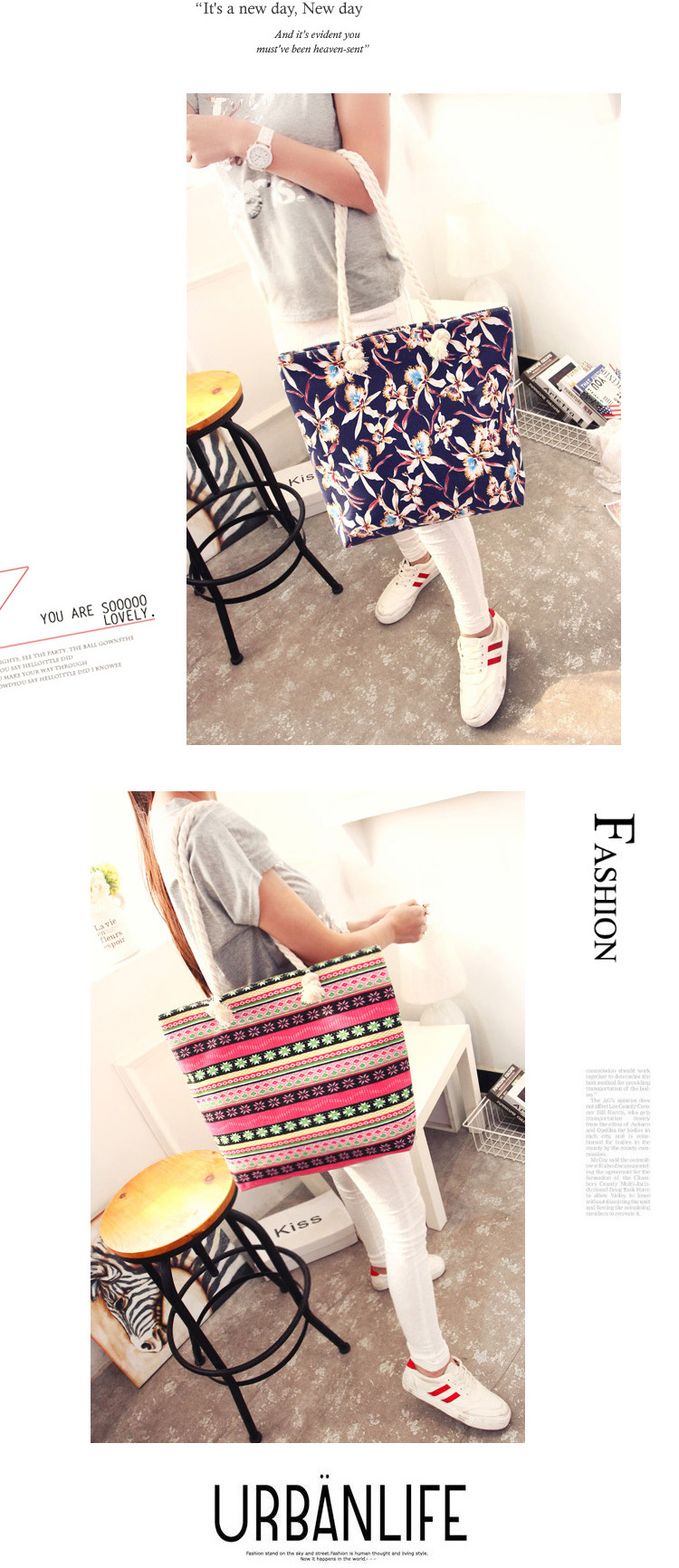 Title 5, Grote Casual Canvas Tote Bag Ruime Draagtas voo...