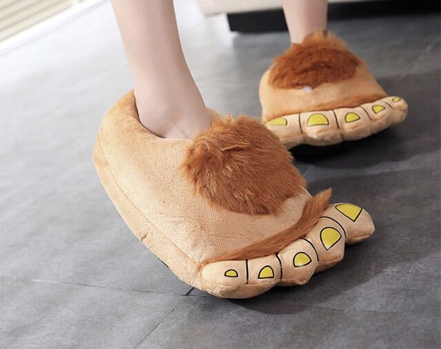 Title 2, Trendy funny retro savage plush slippers. Enjoy...