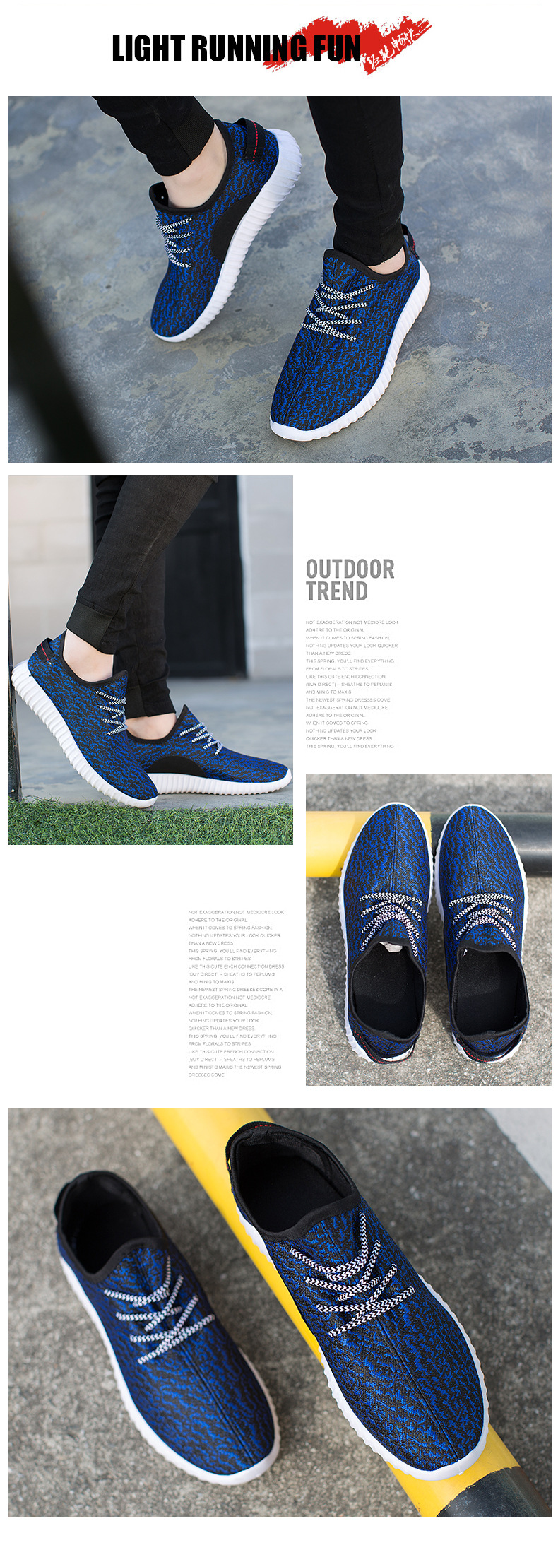 Title 5, Mens Fall Casual Shoes Fly Fabric Breathable C...