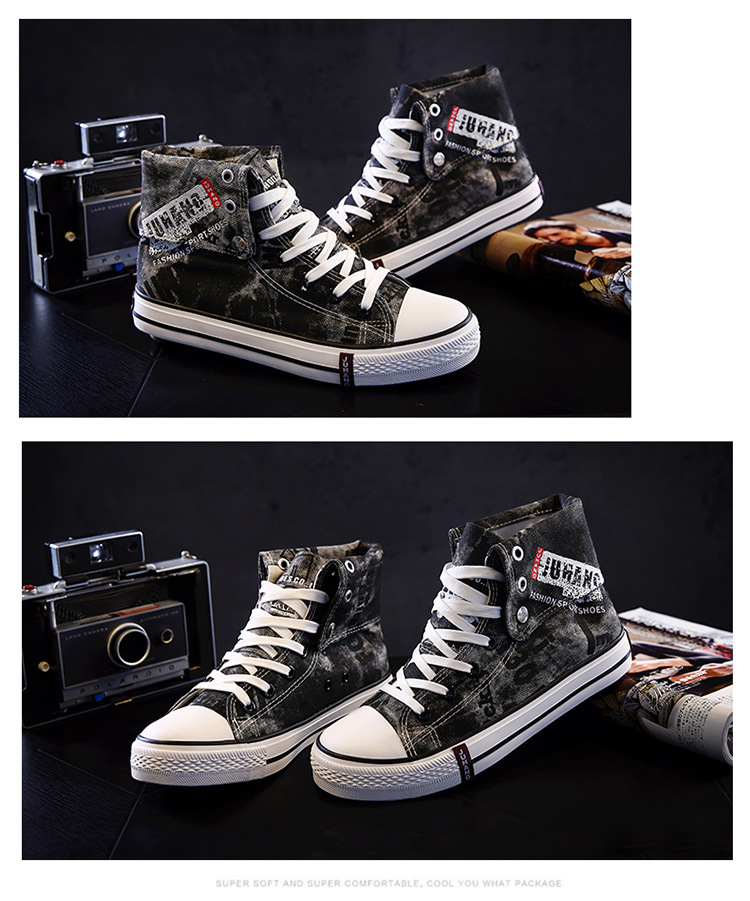 Title 10, High-top canvas shoes for lovers