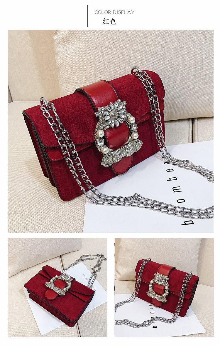 Title 4, Elegante Matte Chain Schultertasche Crossbody B...