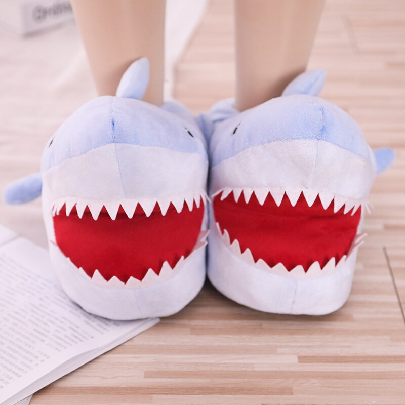 Title 7, Cartoon shark cotton slippers for comfortable h...