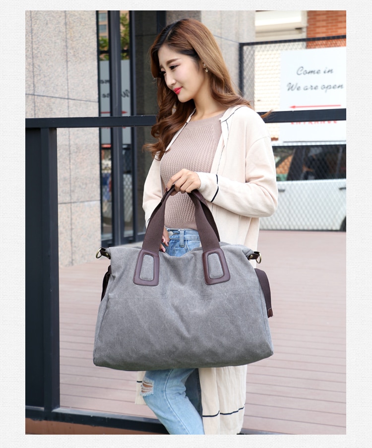 Title 7, Bolsa feminina KVKY de lona casual, bolsa cross...