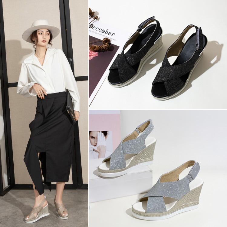 Title 4, Womens Platform Wedge Sandals for summer. Comf...