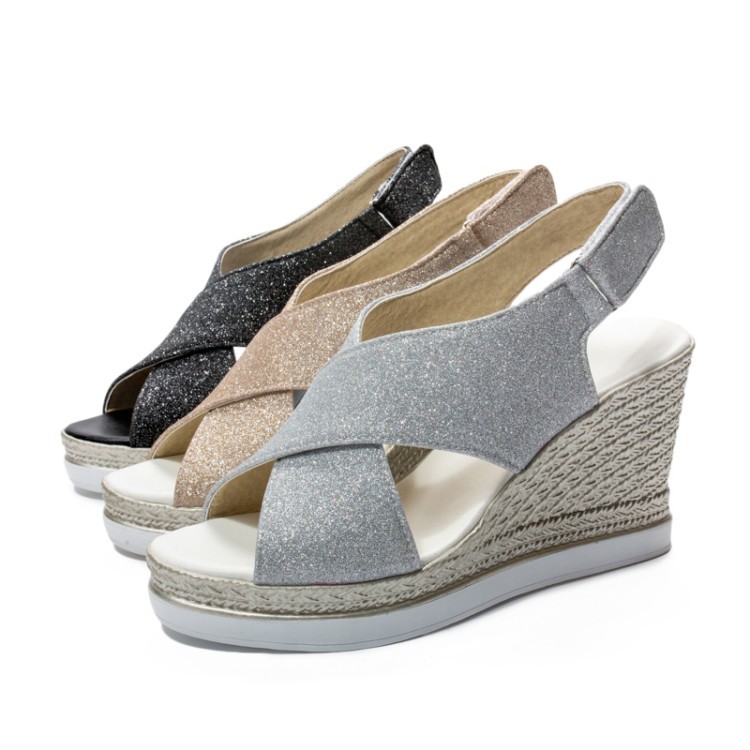 Title 5, Womens Platform Wedge Sandals for summer. Comf...