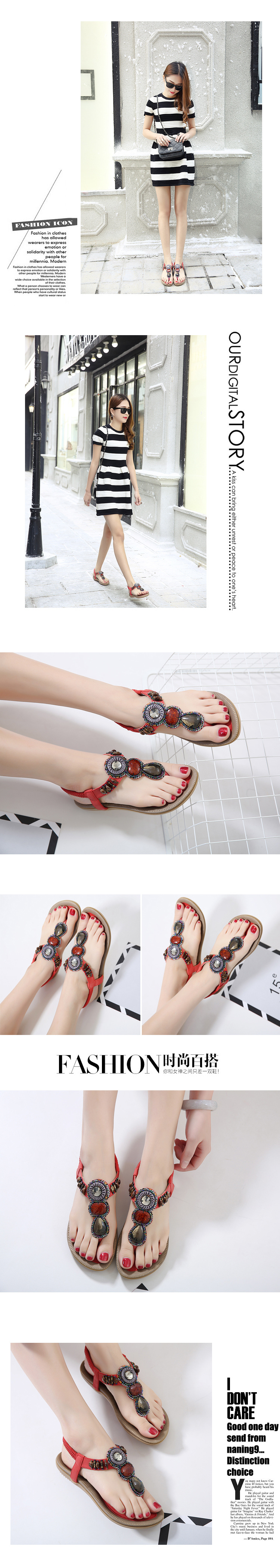 Title 4, Zandstrand kralen sandalen teenslippers. Comfor...