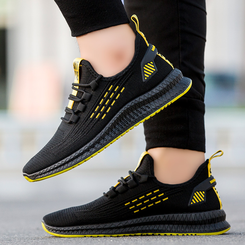 Title 17, Mens casual shoes fly woven breathable non-sli...