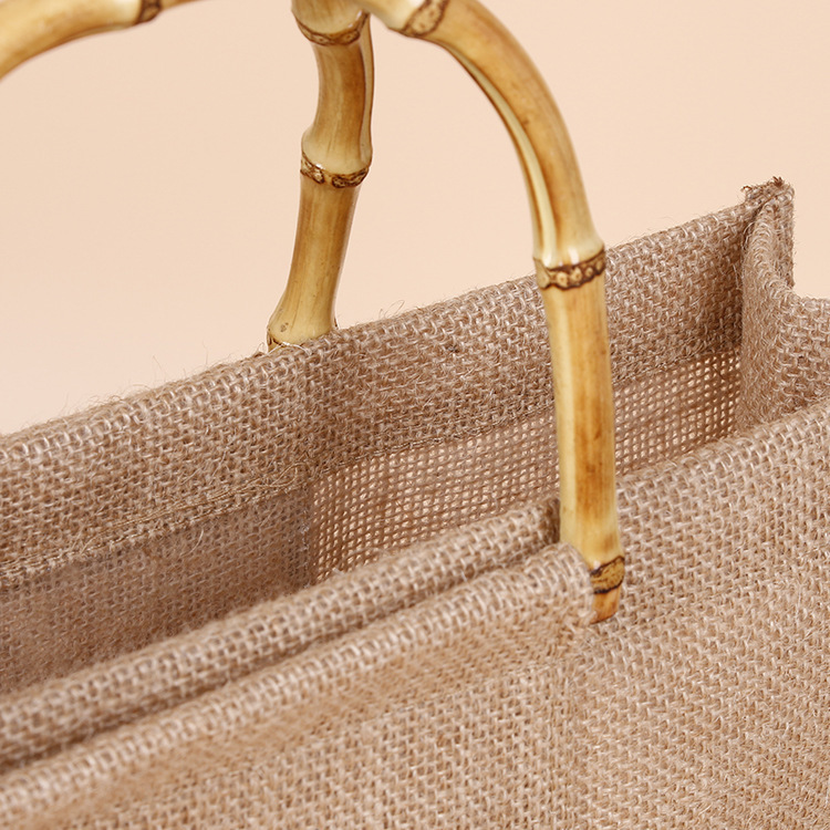 Title 13, Jute bag shopping fine linen cotton bag