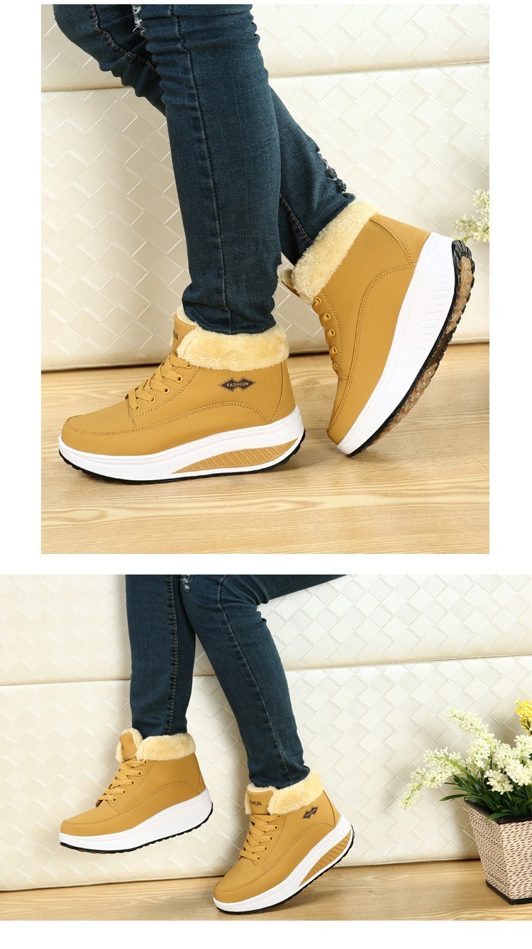 Title 3, Increased velvet thick bottom casual shoes