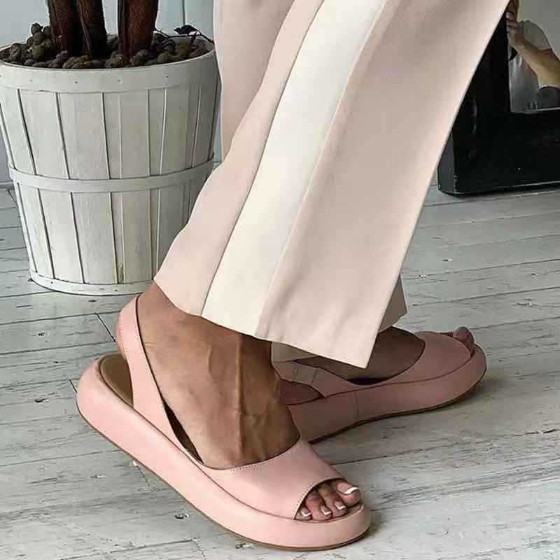 Title 2, Shoes fish mouth thick ladies sandals