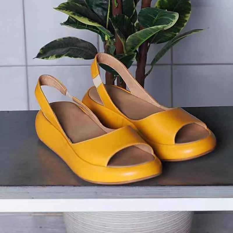 Title 6, Shoes fish mouth thick ladies sandals