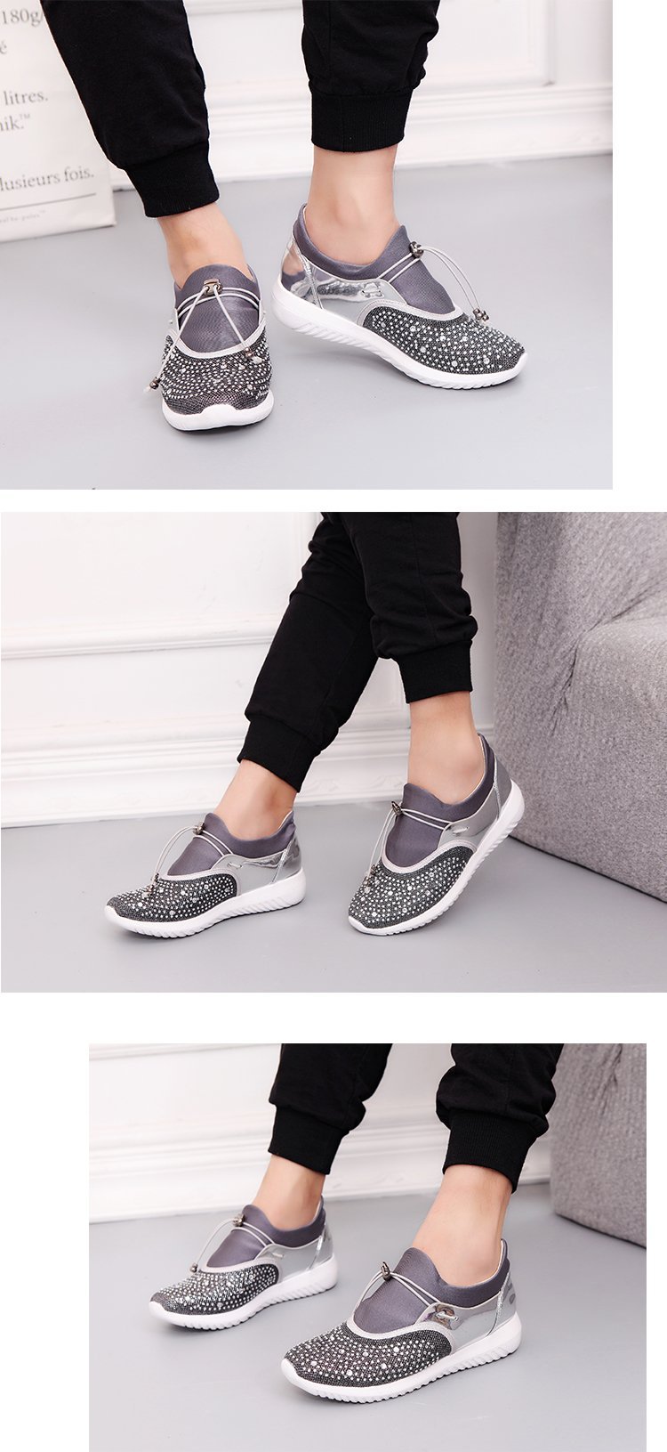 Title 5, New sequined thick-soled muffin casual loafers....