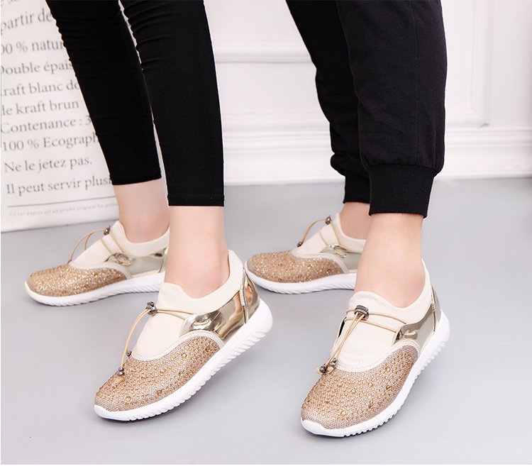 Title 7, Sequined new thick-soled muffin casual loafers