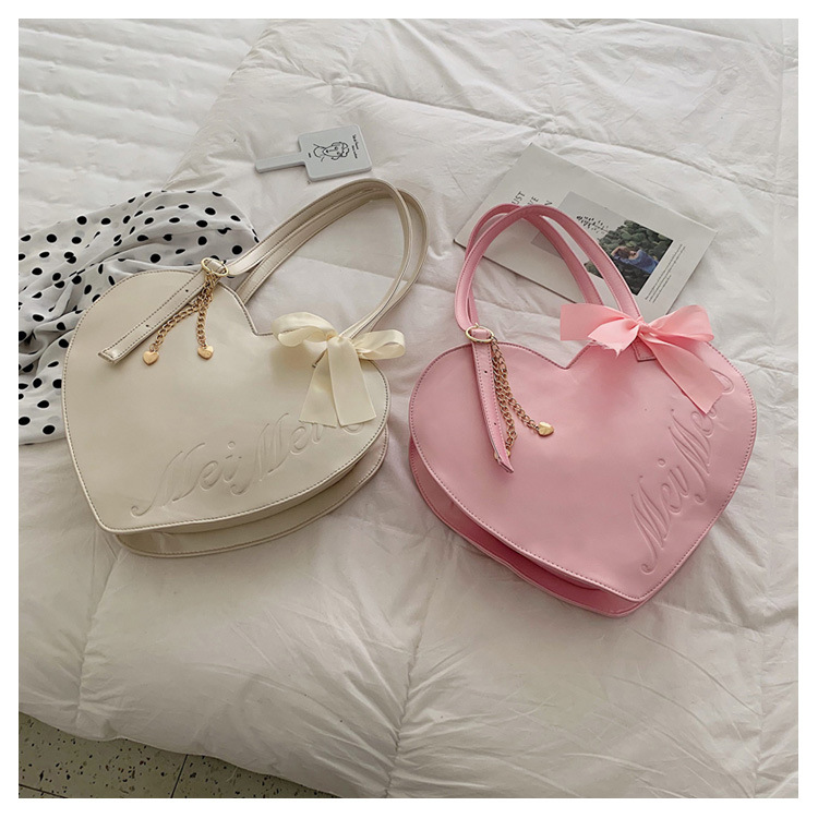 Title 6, Creative One Shoulder Big Bag Girl Love Heart F...