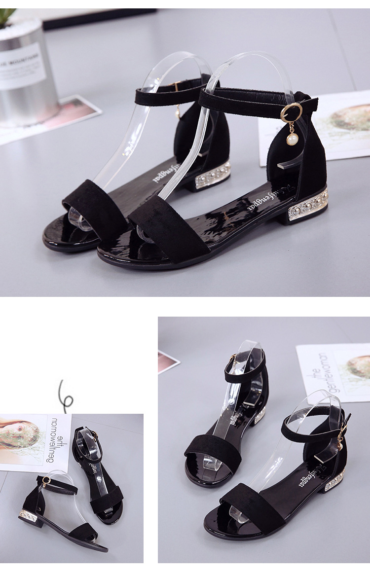 Title 3, Korean round head flat bottom bag heel shoes, p...