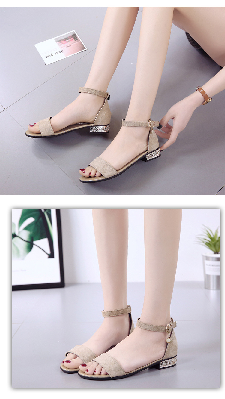 Title 6, Korean round head flat bottom bag heel shoes, p...