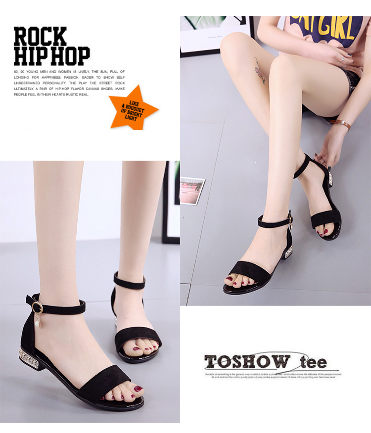 Title 7, Korean round head flat bottom bag heel shoes, p...