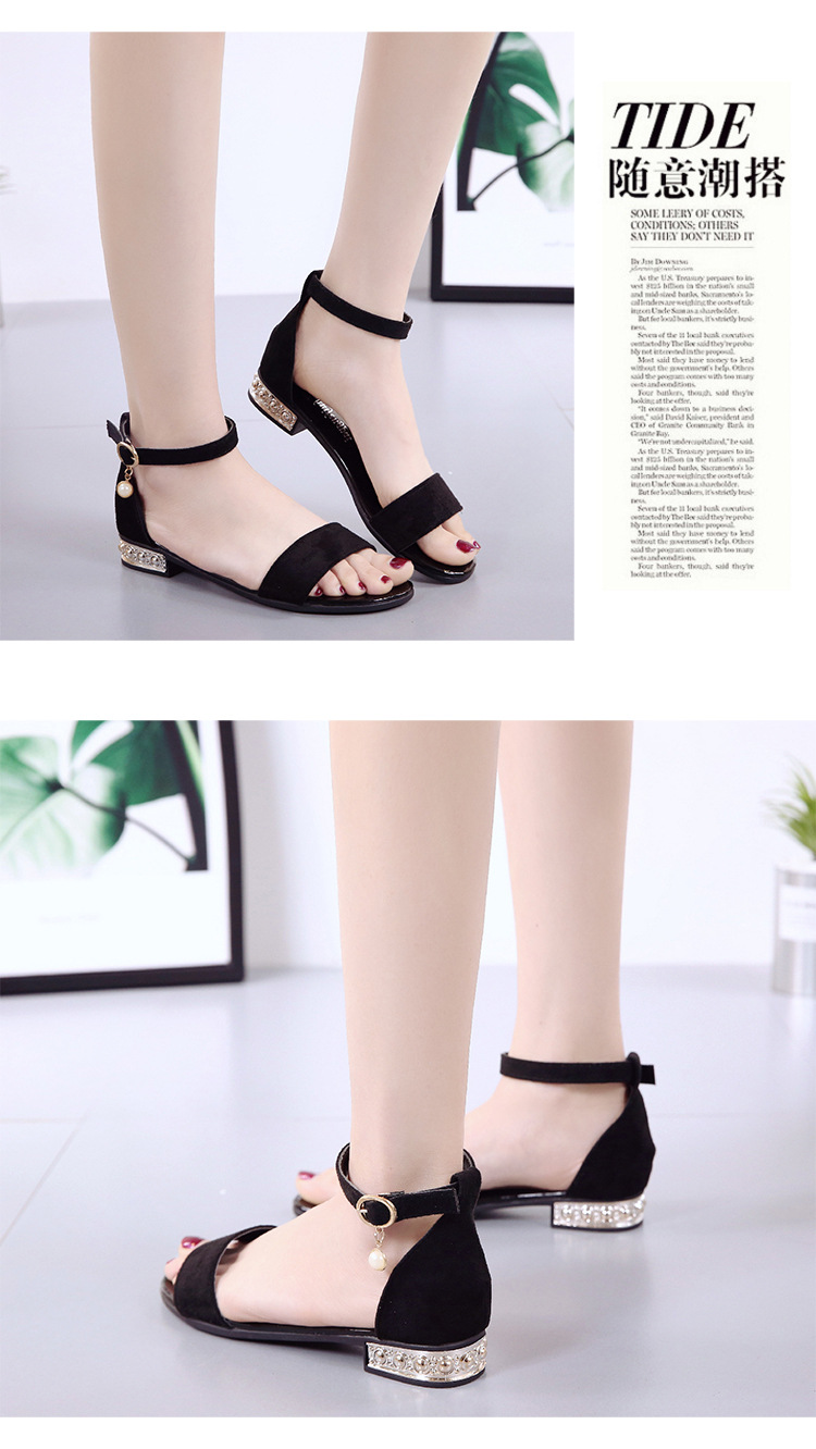 Title 9, Korean round head flat bottom bag heel shoes, p...