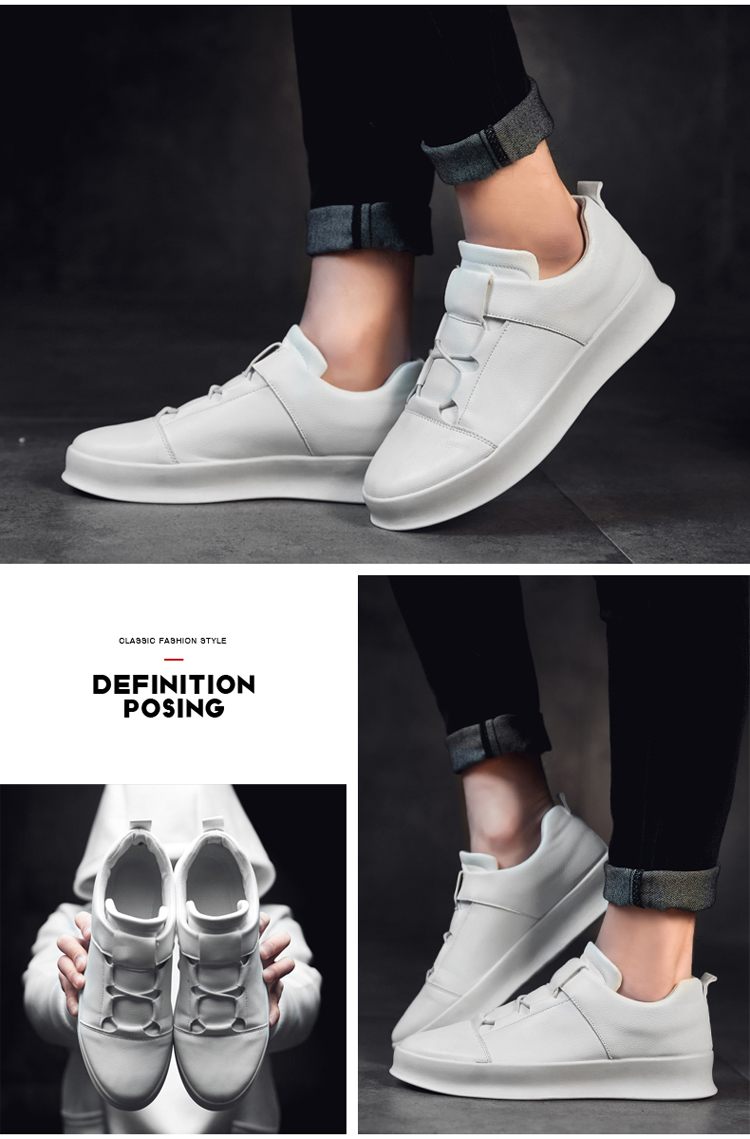 Title 10, Thick bottom white shoes men