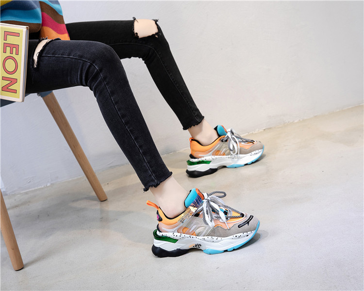 Title 17, Spring Platform sports shoes for women. Combini...