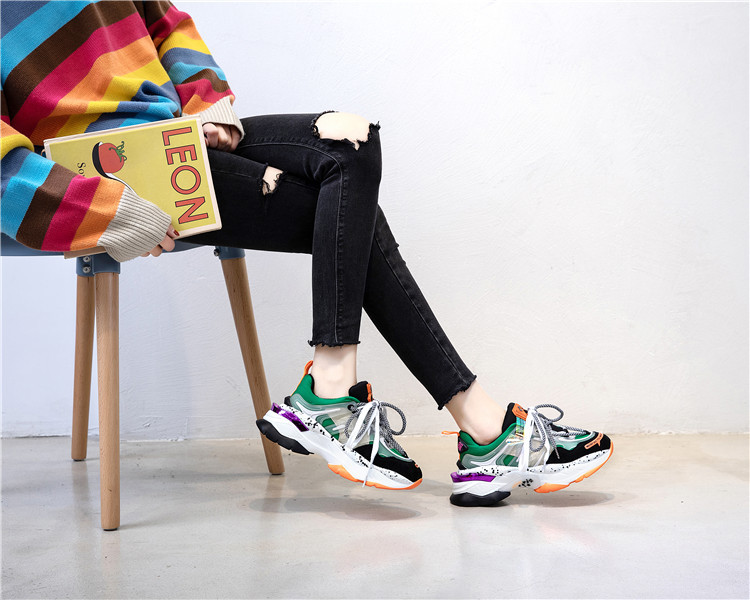 Title 19, Spring Platform sports shoes for women. Combini...