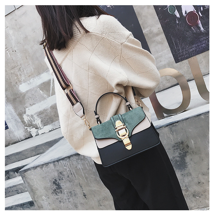 Title 17, One shoulder messenger bag with contrast color,...