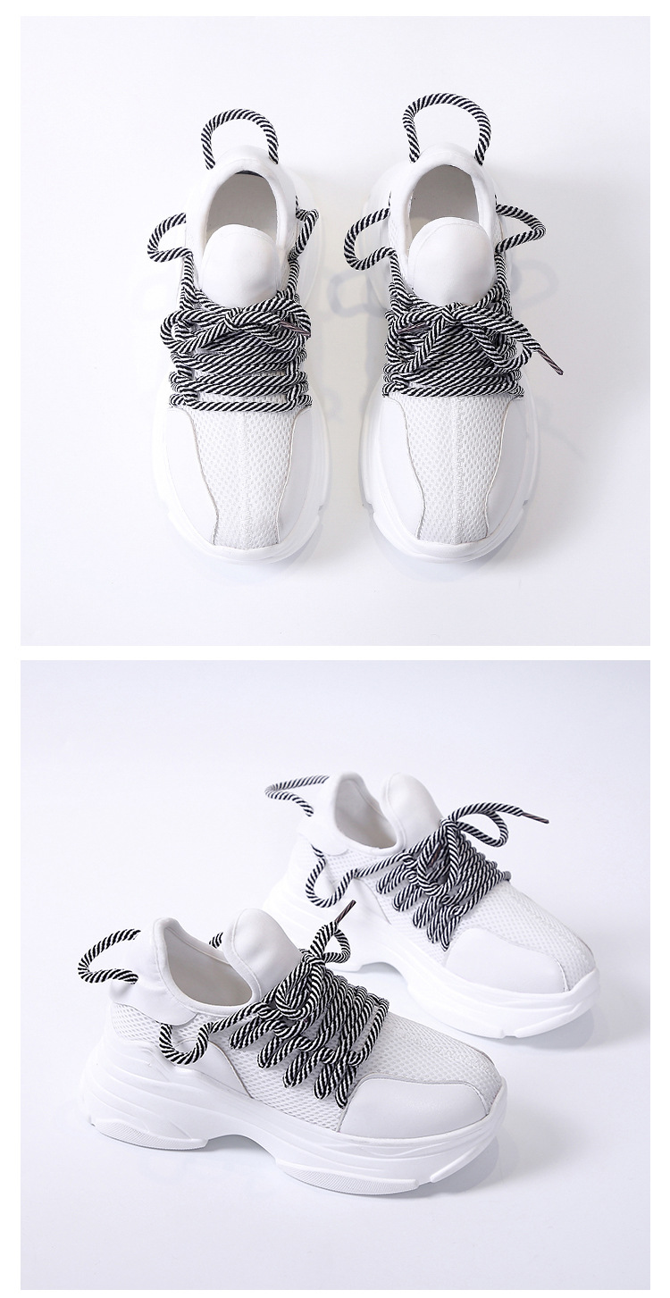 Title 14, Sneakers coreane stringate con suola spessa a m...