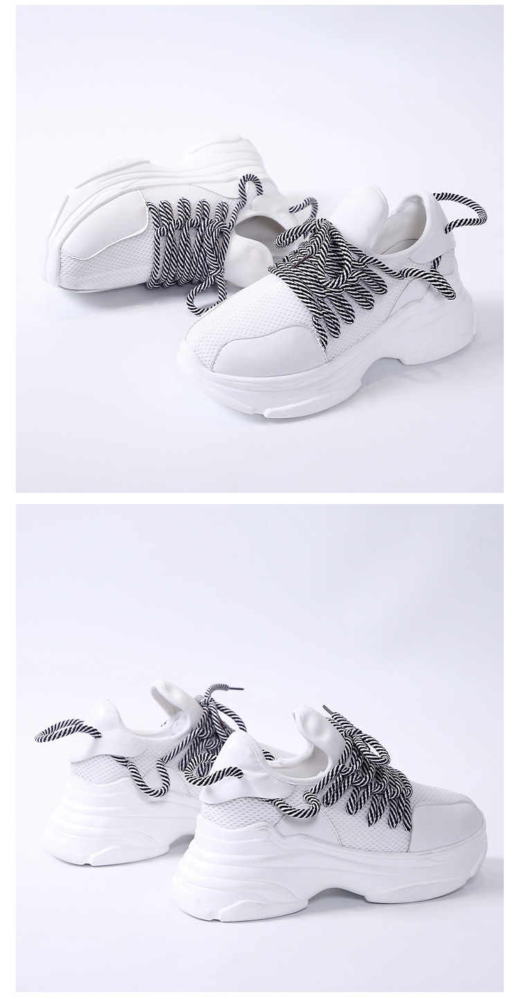 Title 15, Sneakers coreane stringate con suola spessa a m...