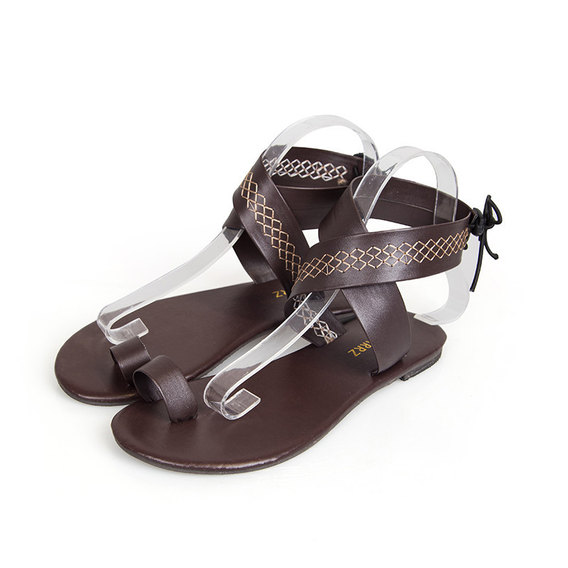 Title 2, Plus size Romeinse strandsandalen voor dames. C...