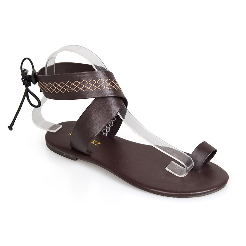 Title 7, Plus size Romeinse strandsandalen voor dames. C...