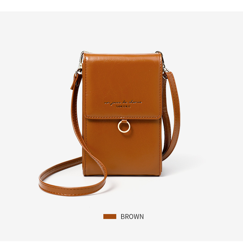 Title 10, Solid color retro crossbody phone bag