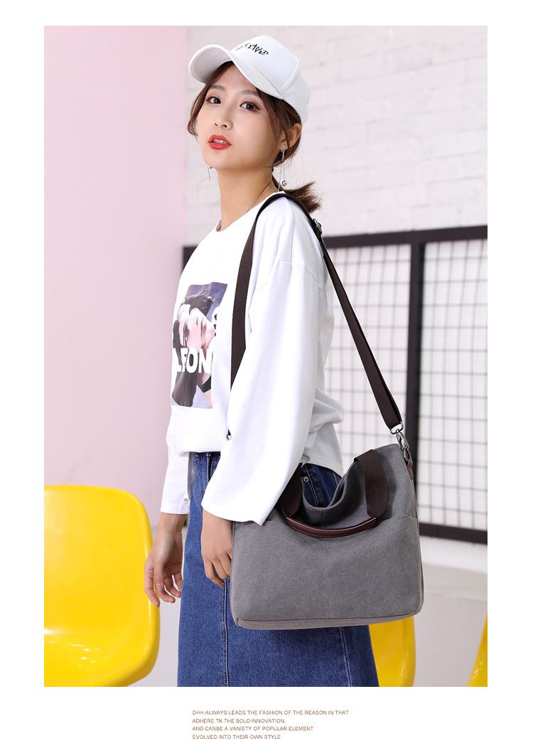 Title 13, Shoulder women bag canvas bag