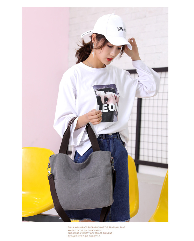 Title 15, Shoulder women bag canvas bag