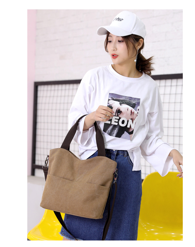 Title 16, Shoulder women bag canvas bag