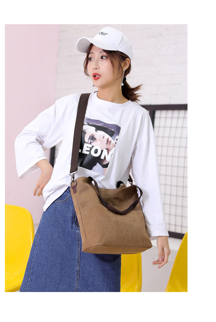 Title 18, Shoulder women bag canvas bag