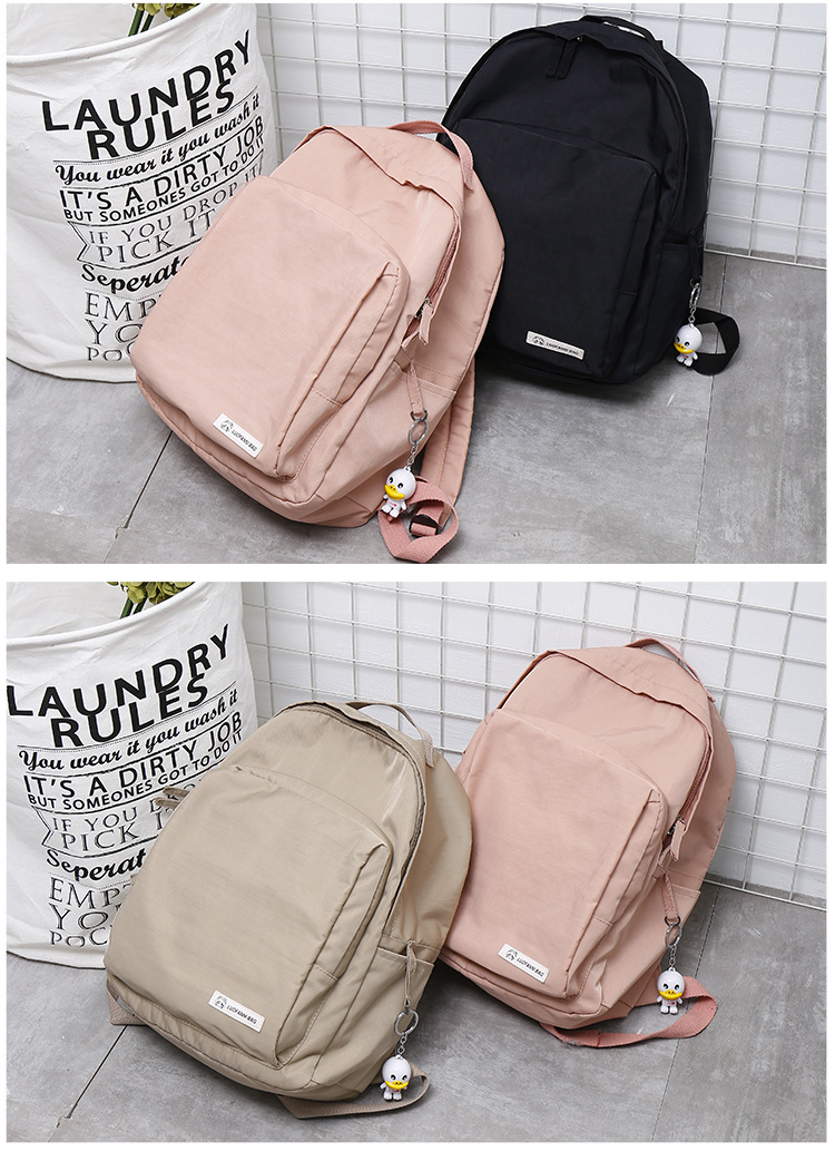 Title 10, Solid color waterproof oxford casual backpack, ...