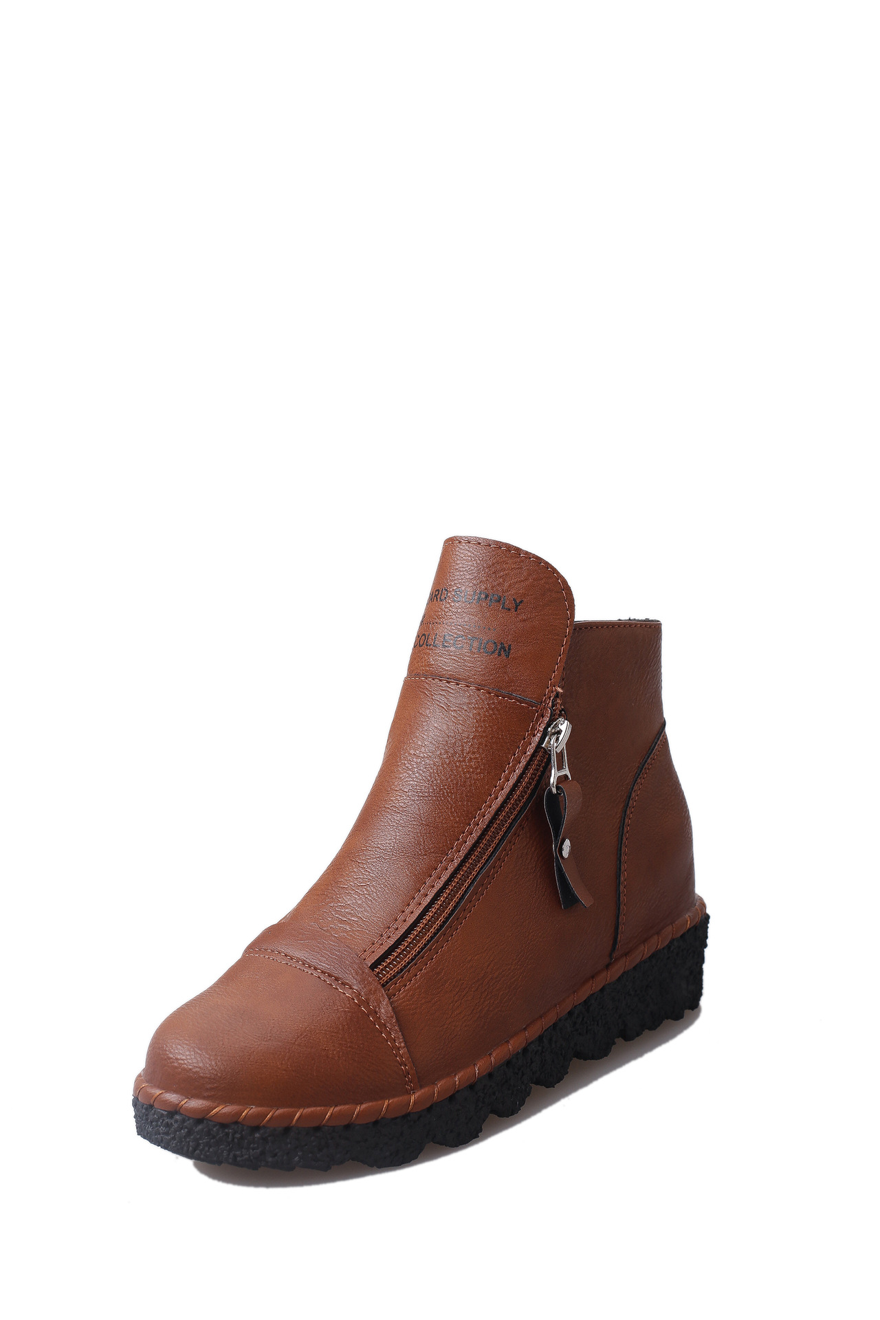 Title 15, Botas curtas femininas Martin com sola grossa p...