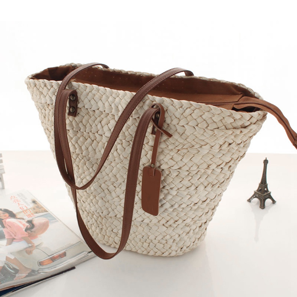 Title 1, Womens holiday beach woven bag. Spacious, ligh...