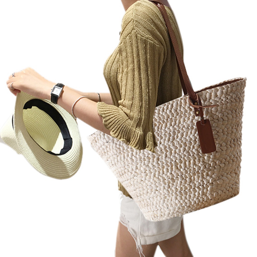 Title 6, Womens holiday beach woven bag. Spacious, ligh...