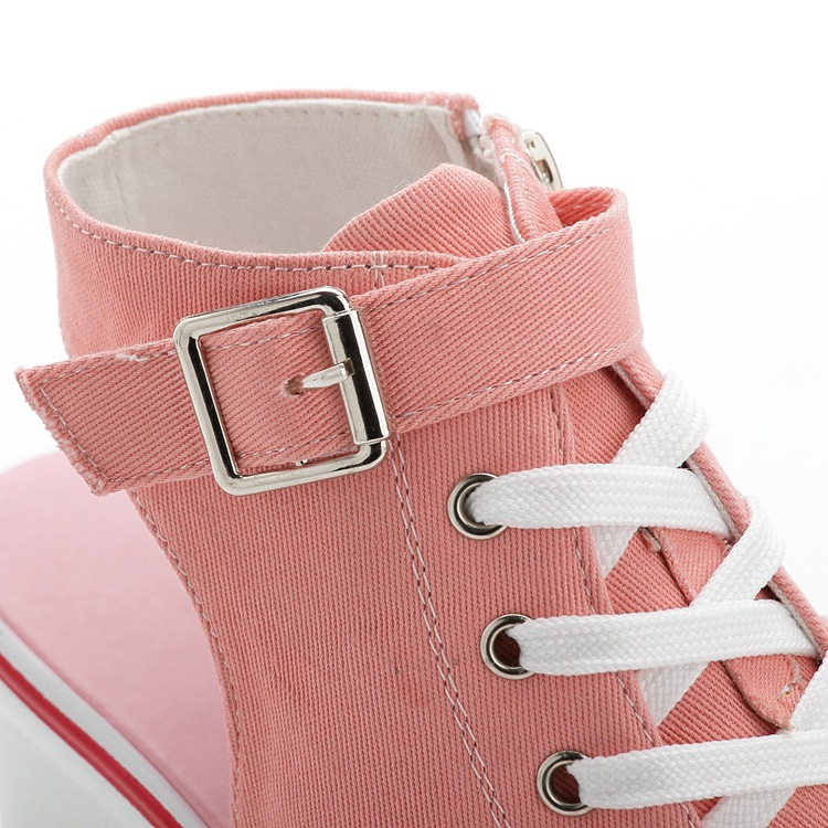 Title 36, Womens high-top canvas fish mouth sandals, per...