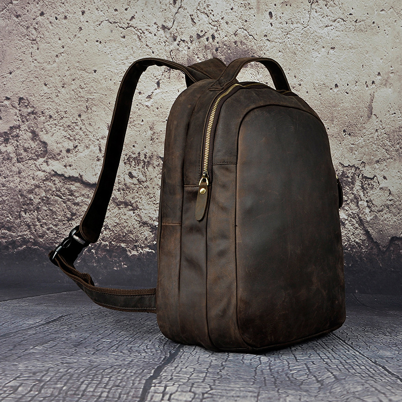 Men's Leather Laptop Backpack